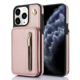 YM006 Skin Feel Zipper Card Bag Phone Case with Dual Lanyard, For iPhone 11 Pro, For iPhone X / XS, For iPhone XR, For iPhone XS Max, For iPhone 7 Plus / 8 Plus