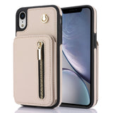 YM006 Skin Feel Zipper Card Bag Phone Case with Dual Lanyard, For iPhone 11 Pro, For iPhone X / XS, For iPhone XR, For iPhone XS Max, For iPhone 7 Plus / 8 Plus
