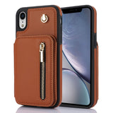 YM006 Skin Feel Zipper Card Bag Phone Case with Dual Lanyard, For iPhone 11 Pro, For iPhone X / XS, For iPhone XR, For iPhone XS Max, For iPhone 7 Plus / 8 Plus