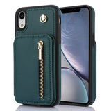 YM006 Skin Feel Zipper Card Bag Phone Case with Dual Lanyard, For iPhone 11 Pro, For iPhone X / XS, For iPhone XR, For iPhone XS Max, For iPhone 7 Plus / 8 Plus