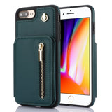 YM006 Skin Feel Zipper Card Bag Phone Case with Dual Lanyard, For iPhone 11 Pro, For iPhone X / XS, For iPhone XR, For iPhone XS Max, For iPhone 7 Plus / 8 Plus