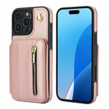 YM006 Skin Feel Zipper Card Bag Phone Case with Dual Lanyard, For iPhone 17 Pro Max, For iPhone 17 Pro, For iPhone 17, For iPhone Air, For iPhone 16 Pro Max, For iPhone 16 Pro