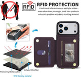 YM006 Skin Feel Zipper Card Bag Phone Case with Dual Lanyard, For iPhone 17 Pro Max, For iPhone 17 Pro, For iPhone 17, For iPhone Air, For iPhone 16 Pro Max, For iPhone 16 Pro