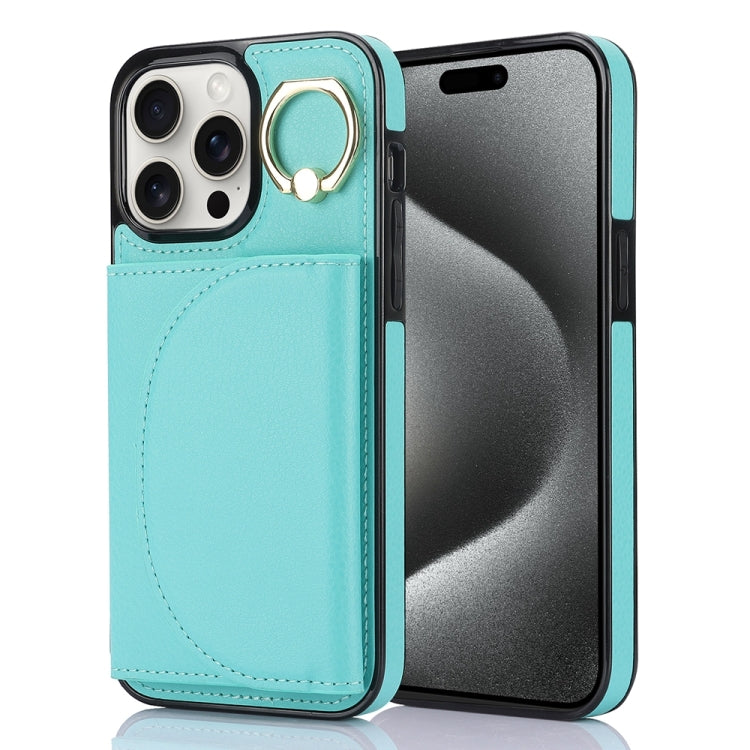 Ring Holder Card Bag Skin Feel Phone Case, For iPhone 16, For iPhone 15 Pro Max, For iPhone 15 Pro, For iPhone 15 Plus, For iPhone 15, For iPhone 14 Plus, For iPhone 14, For iPhone 14 Pro