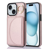 Ring Holder Card Bag Skin Feel Phone Case, For iPhone 16, For iPhone 15 Pro Max, For iPhone 15 Pro, For iPhone 15 Plus, For iPhone 15, For iPhone 14 Plus, For iPhone 14, For iPhone 14 Pro