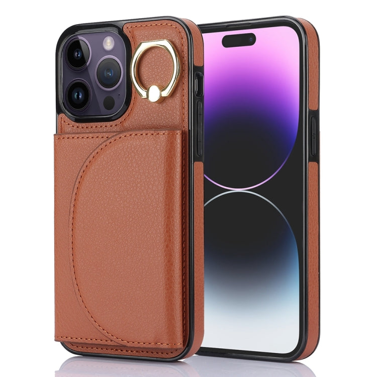 Ring Holder Card Bag Skin Feel Phone Case, For iPhone 14 Pro Max, For iPhone SE 2022 / 2020 / 8 / 7, For iPhone 13 Pro Max, For iPhone 13 Pro, For iPhone 13, For iPhone 12 / 12 Pro, For iPhone 12 Pro Max, For iPhone 11 Pro Max