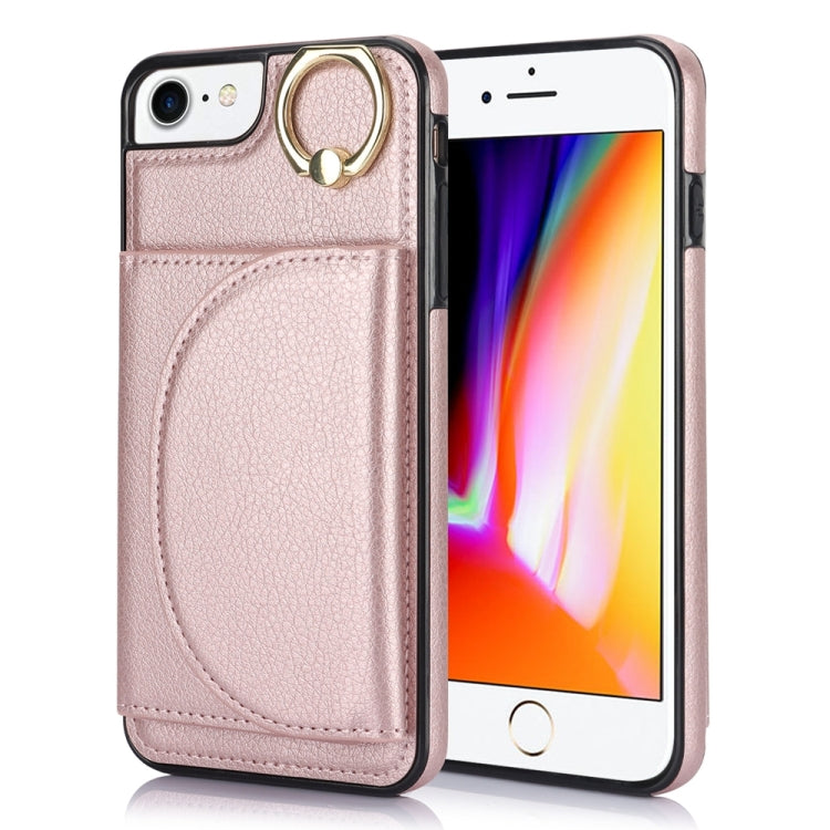 Ring Holder Card Bag Skin Feel Phone Case, For iPhone 14 Pro Max, For iPhone SE 2022 / 2020 / 8 / 7, For iPhone 13 Pro Max, For iPhone 13 Pro, For iPhone 13, For iPhone 12 / 12 Pro, For iPhone 12 Pro Max, For iPhone 11 Pro Max
