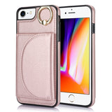 Ring Holder Card Bag Skin Feel Phone Case, For iPhone 14 Pro Max, For iPhone SE 2022 / 2020 / 8 / 7, For iPhone 13 Pro Max, For iPhone 13 Pro, For iPhone 13, For iPhone 12 / 12 Pro, For iPhone 12 Pro Max, For iPhone 11 Pro Max