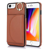 Ring Holder Card Bag Skin Feel Phone Case, For iPhone 14 Pro Max, For iPhone SE 2022 / 2020 / 8 / 7, For iPhone 13 Pro Max, For iPhone 13 Pro, For iPhone 13, For iPhone 12 / 12 Pro, For iPhone 12 Pro Max, For iPhone 11 Pro Max