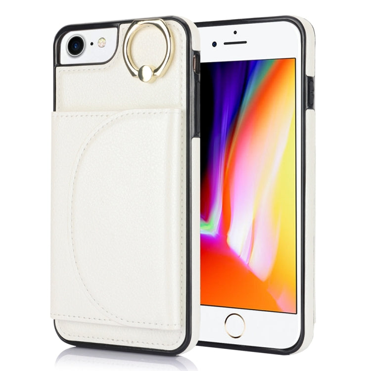 Ring Holder Card Bag Skin Feel Phone Case, For iPhone 14 Pro Max, For iPhone SE 2022 / 2020 / 8 / 7, For iPhone 13 Pro Max, For iPhone 13 Pro, For iPhone 13, For iPhone 12 / 12 Pro, For iPhone 12 Pro Max, For iPhone 11 Pro Max