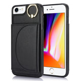 Ring Holder Card Bag Skin Feel Phone Case, For iPhone 14 Pro Max, For iPhone SE 2022 / 2020 / 8 / 7, For iPhone 13 Pro Max, For iPhone 13 Pro, For iPhone 13, For iPhone 12 / 12 Pro, For iPhone 12 Pro Max, For iPhone 11 Pro Max