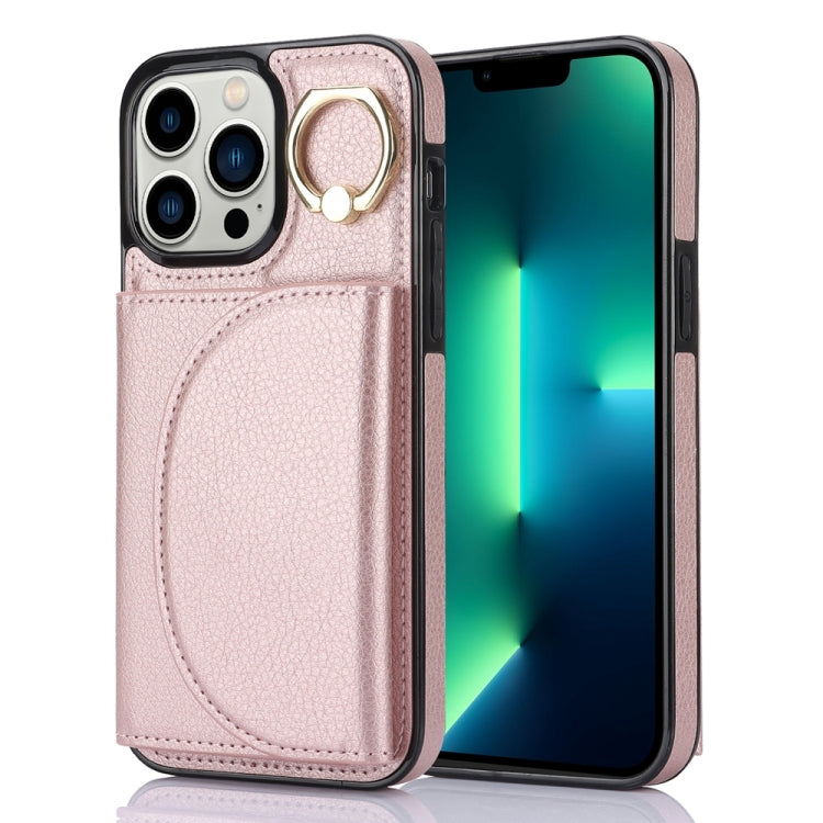 Ring Holder Card Bag Skin Feel Phone Case, For iPhone 14 Pro Max, For iPhone SE 2022 / 2020 / 8 / 7, For iPhone 13 Pro Max, For iPhone 13 Pro, For iPhone 13, For iPhone 12 / 12 Pro, For iPhone 12 Pro Max, For iPhone 11 Pro Max