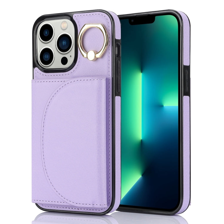 Ring Holder Card Bag Skin Feel Phone Case, For iPhone 14 Pro Max, For iPhone SE 2022 / 2020 / 8 / 7, For iPhone 13 Pro Max, For iPhone 13 Pro, For iPhone 13, For iPhone 12 / 12 Pro, For iPhone 12 Pro Max, For iPhone 11 Pro Max