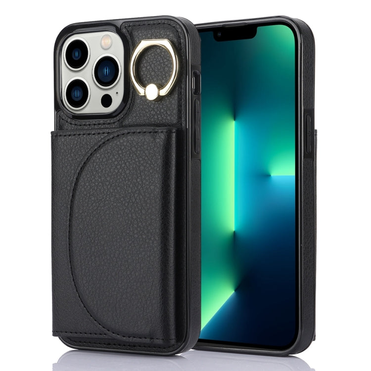 Ring Holder Card Bag Skin Feel Phone Case, For iPhone 14 Pro Max, For iPhone SE 2022 / 2020 / 8 / 7, For iPhone 13 Pro Max, For iPhone 13 Pro, For iPhone 13, For iPhone 12 / 12 Pro, For iPhone 12 Pro Max, For iPhone 11 Pro Max