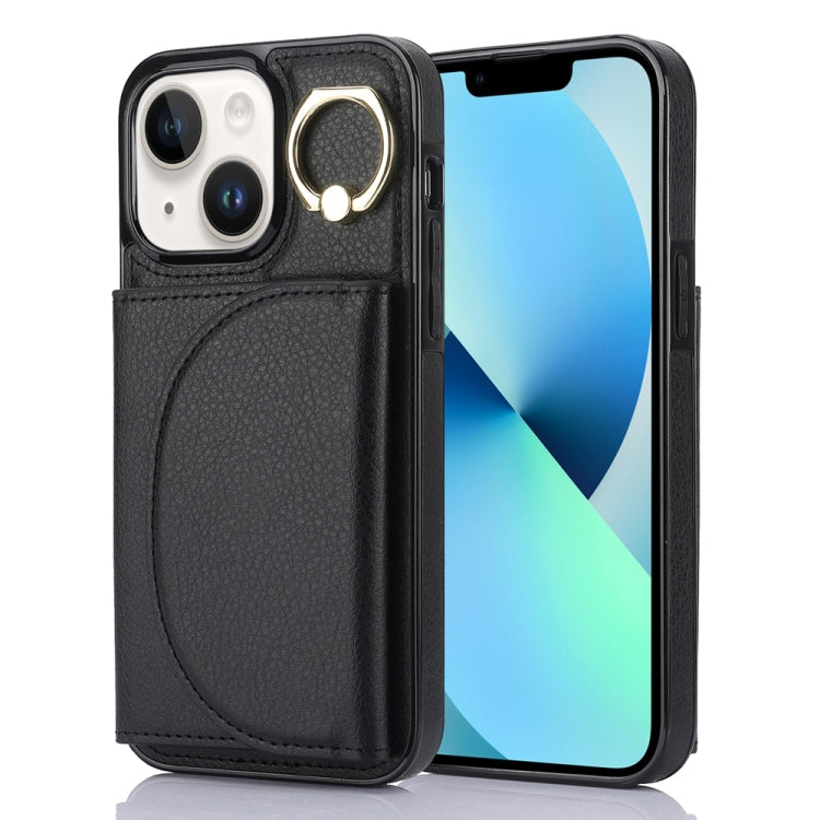Ring Holder Card Bag Skin Feel Phone Case, For iPhone 14 Pro Max, For iPhone SE 2022 / 2020 / 8 / 7, For iPhone 13 Pro Max, For iPhone 13 Pro, For iPhone 13, For iPhone 12 / 12 Pro, For iPhone 12 Pro Max, For iPhone 11 Pro Max