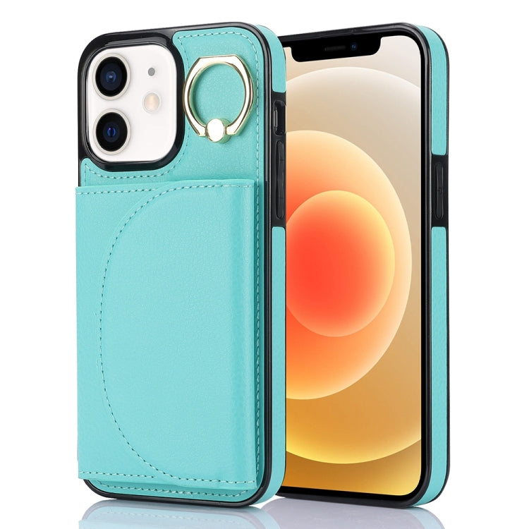 Ring Holder Card Bag Skin Feel Phone Case, For iPhone 14 Pro Max, For iPhone SE 2022 / 2020 / 8 / 7, For iPhone 13 Pro Max, For iPhone 13 Pro, For iPhone 13, For iPhone 12 / 12 Pro, For iPhone 12 Pro Max, For iPhone 11 Pro Max