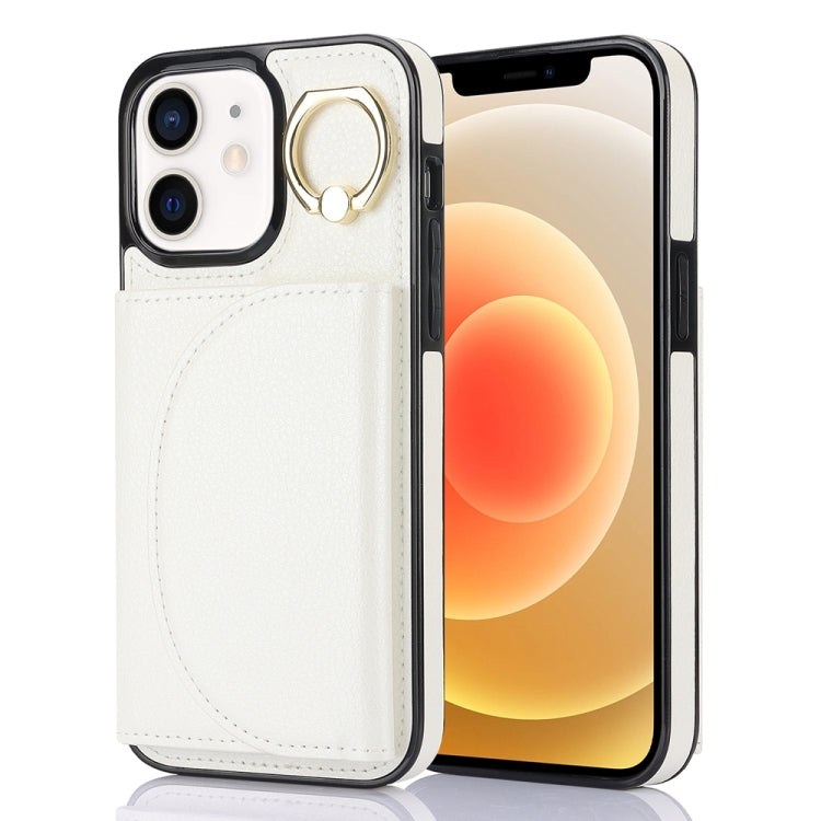 Ring Holder Card Bag Skin Feel Phone Case, For iPhone 14 Pro Max, For iPhone SE 2022 / 2020 / 8 / 7, For iPhone 13 Pro Max, For iPhone 13 Pro, For iPhone 13, For iPhone 12 / 12 Pro, For iPhone 12 Pro Max, For iPhone 11 Pro Max