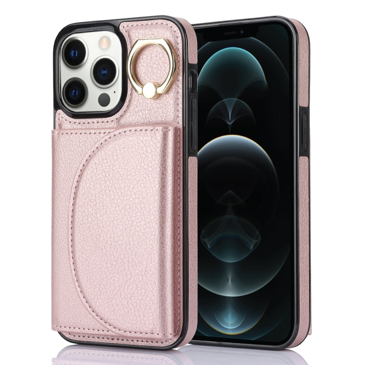 Ring Holder Card Bag Skin Feel Phone Case, For iPhone 14 Pro Max, For iPhone SE 2022 / 2020 / 8 / 7, For iPhone 13 Pro Max, For iPhone 13 Pro, For iPhone 13, For iPhone 12 / 12 Pro, For iPhone 12 Pro Max, For iPhone 11 Pro Max