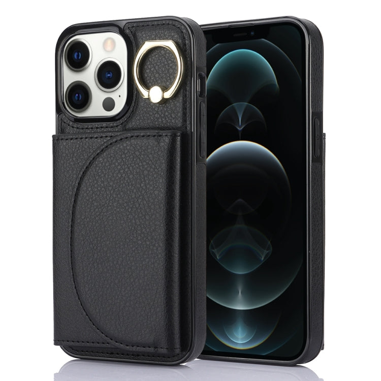Ring Holder Card Bag Skin Feel Phone Case, For iPhone 14 Pro Max, For iPhone SE 2022 / 2020 / 8 / 7, For iPhone 13 Pro Max, For iPhone 13 Pro, For iPhone 13, For iPhone 12 / 12 Pro, For iPhone 12 Pro Max, For iPhone 11 Pro Max