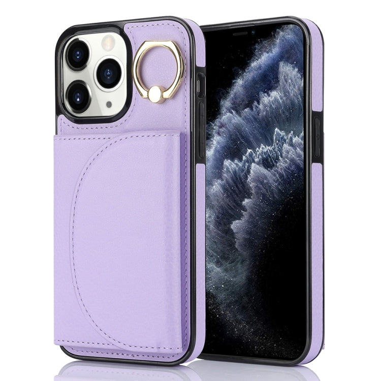 Ring Holder Card Bag Skin Feel Phone Case, For iPhone 14 Pro Max, For iPhone SE 2022 / 2020 / 8 / 7, For iPhone 13 Pro Max, For iPhone 13 Pro, For iPhone 13, For iPhone 12 / 12 Pro, For iPhone 12 Pro Max, For iPhone 11 Pro Max