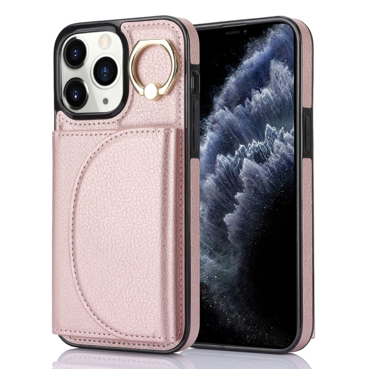 Ring Holder Card Bag Skin Feel Phone Case, For iPhone 11, For iPhone 11 Pro, For iPhone X / XS, For iPhone XR, For iPhone XS Max, For iPhone 7 Plus / 8 Plus