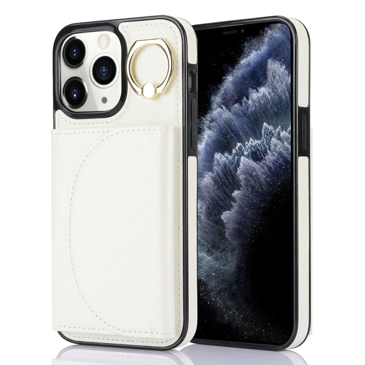 Ring Holder Card Bag Skin Feel Phone Case, For iPhone 11, For iPhone 11 Pro, For iPhone X / XS, For iPhone XR, For iPhone XS Max, For iPhone 7 Plus / 8 Plus