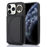 Ring Holder Card Bag Skin Feel Phone Case, For iPhone 11, For iPhone 11 Pro, For iPhone X / XS, For iPhone XR, For iPhone XS Max, For iPhone 7 Plus / 8 Plus