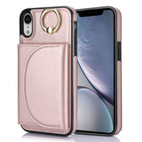 Ring Holder Card Bag Skin Feel Phone Case, For iPhone 11, For iPhone 11 Pro, For iPhone X / XS, For iPhone XR, For iPhone XS Max, For iPhone 7 Plus / 8 Plus