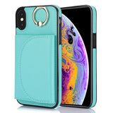 Ring Holder Card Bag Skin Feel Phone Case, For iPhone 11, For iPhone 11 Pro, For iPhone X / XS, For iPhone XR, For iPhone XS Max, For iPhone 7 Plus / 8 Plus