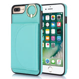 Ring Holder Card Bag Skin Feel Phone Case, For iPhone 11, For iPhone 11 Pro, For iPhone X / XS, For iPhone XR, For iPhone XS Max, For iPhone 7 Plus / 8 Plus