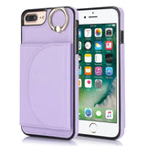 Ring Holder Card Bag Skin Feel Phone Case, For iPhone 11, For iPhone 11 Pro, For iPhone X / XS, For iPhone XR, For iPhone XS Max, For iPhone 7 Plus / 8 Plus