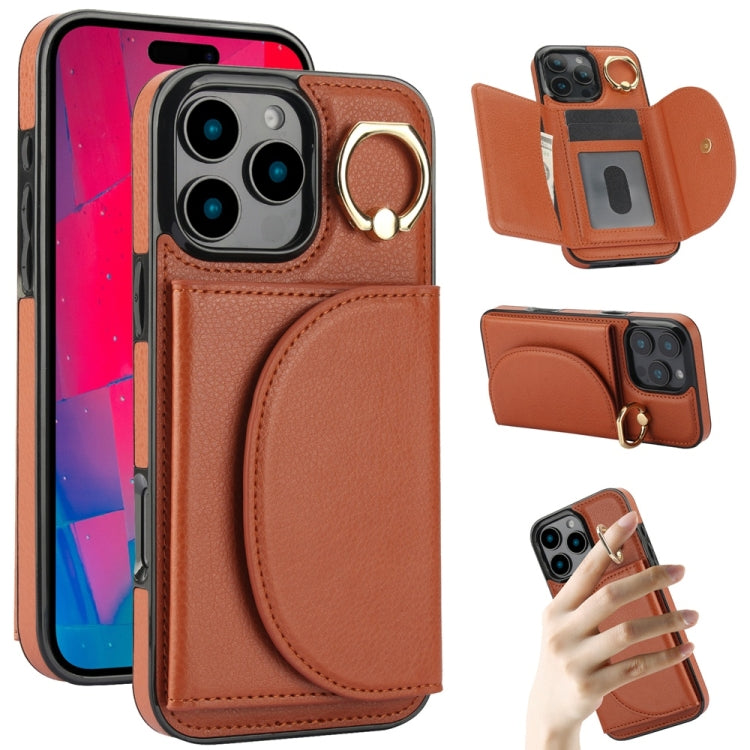 Ring Holder Card Bag Skin Feel Phone Case, For iPhone 17e / 16e, For iPhone 17 Pro Max, For iPhone 17 Pro, For iPhone 17, For iPhone Air, For iPhone 16 Pro Max, For iPhone 16 Pro, For iPhone 16 Plus