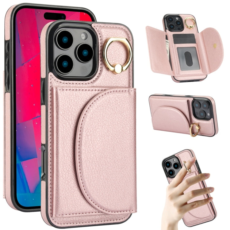 Ring Holder Card Bag Skin Feel Phone Case, For iPhone 17e / 16e, For iPhone 17 Pro Max, For iPhone 17 Pro, For iPhone 17, For iPhone Air, For iPhone 16 Pro Max, For iPhone 16 Pro, For iPhone 16 Plus