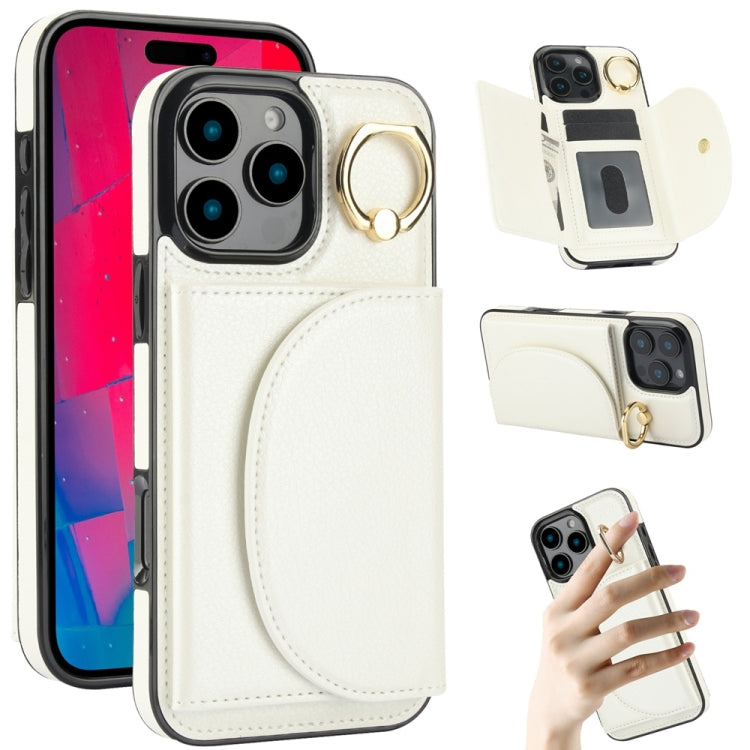 Ring Holder Card Bag Skin Feel Phone Case, For iPhone 17e / 16e, For iPhone 17 Pro Max, For iPhone 17 Pro, For iPhone 17, For iPhone Air, For iPhone 16 Pro Max, For iPhone 16 Pro, For iPhone 16 Plus