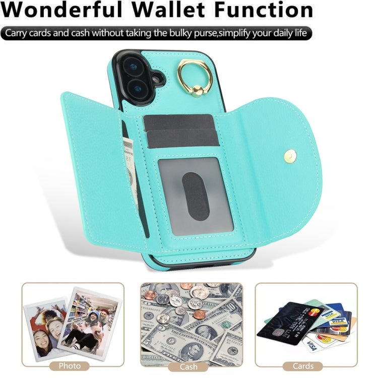 Ring Holder Card Bag Skin Feel Phone Case, For iPhone 16, For iPhone 15 Pro Max, For iPhone 15 Pro, For iPhone 15 Plus, For iPhone 15, For iPhone 14 Plus, For iPhone 14, For iPhone 14 Pro