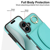 Ring Holder Card Bag Skin Feel Phone Case, For iPhone 16, For iPhone 15 Pro Max, For iPhone 15 Pro, For iPhone 15 Plus, For iPhone 15, For iPhone 14 Plus, For iPhone 14, For iPhone 14 Pro