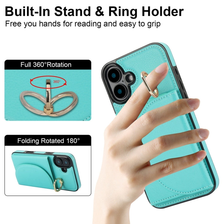 Ring Holder Card Bag Skin Feel Phone Case, For iPhone 16, For iPhone 15 Pro Max, For iPhone 15 Pro, For iPhone 15 Plus, For iPhone 15, For iPhone 14 Plus, For iPhone 14, For iPhone 14 Pro