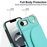 Ring Holder Card Bag Skin Feel Phone Case, For iPhone 17e / 16e, For iPhone 17 Pro Max, For iPhone 17 Pro, For iPhone 17, For iPhone Air, For iPhone 16 Pro Max, For iPhone 16 Pro, For iPhone 16 Plus
