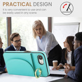 Ring Holder Card Bag Skin Feel Phone Case, For iPhone 17e / 16e, For iPhone 17 Pro Max, For iPhone 17 Pro, For iPhone 17, For iPhone Air, For iPhone 16 Pro Max, For iPhone 16 Pro, For iPhone 16 Plus
