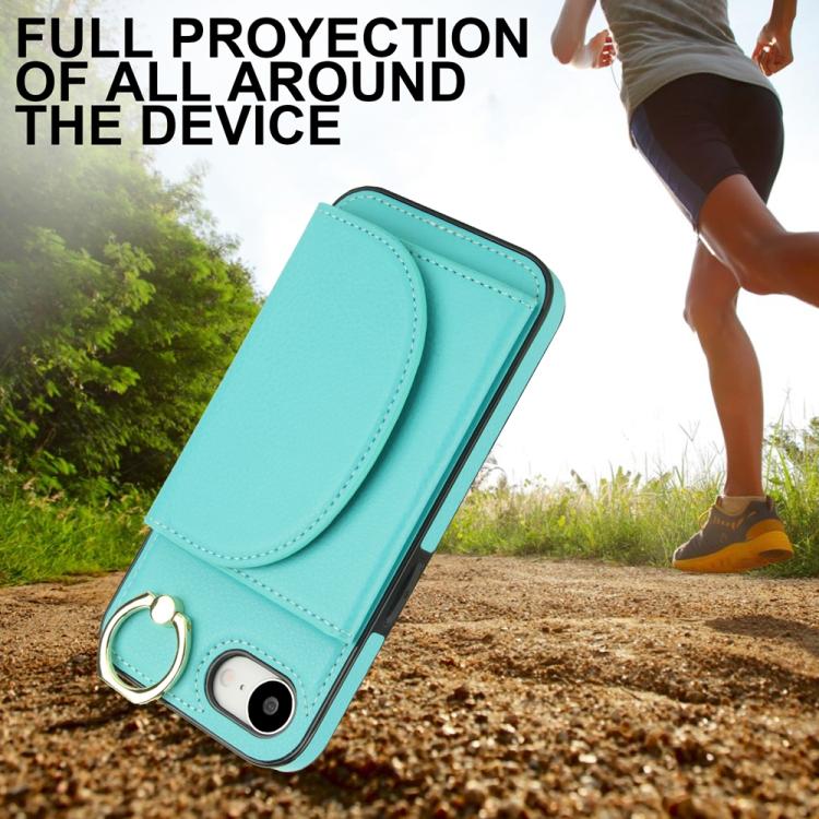 Ring Holder Card Bag Skin Feel Phone Case, For iPhone 17e / 16e, For iPhone 17 Pro Max, For iPhone 17 Pro, For iPhone 17, For iPhone Air, For iPhone 16 Pro Max, For iPhone 16 Pro, For iPhone 16 Plus