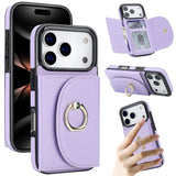 Ring Holder Card Bag Skin Feel Phone Case, For iPhone 17e / 16e, For iPhone 17 Pro Max, For iPhone 17 Pro, For iPhone 17, For iPhone Air, For iPhone 16 Pro Max, For iPhone 16 Pro, For iPhone 16 Plus