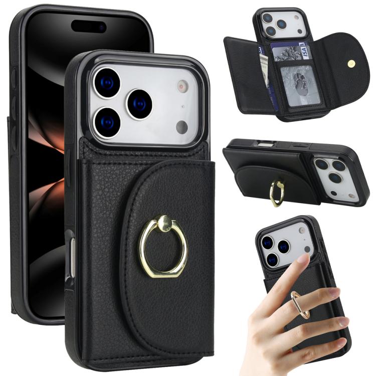 Ring Holder Card Bag Skin Feel Phone Case, For iPhone 17e / 16e, For iPhone 17 Pro Max, For iPhone 17 Pro, For iPhone 17, For iPhone Air, For iPhone 16 Pro Max, For iPhone 16 Pro, For iPhone 16 Plus