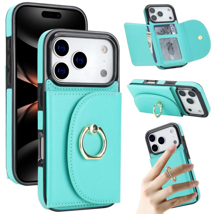 Ring Holder Card Bag Skin Feel Phone Case, For iPhone 17e / 16e, For iPhone 17 Pro Max, For iPhone 17 Pro, For iPhone 17, For iPhone Air, For iPhone 16 Pro Max, For iPhone 16 Pro, For iPhone 16 Plus
