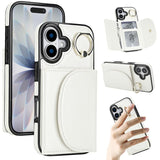 Ring Holder Card Bag Skin Feel Phone Case, For iPhone 17e / 16e, For iPhone 17 Pro Max, For iPhone 17 Pro, For iPhone 17, For iPhone Air, For iPhone 16 Pro Max, For iPhone 16 Pro, For iPhone 16 Plus
