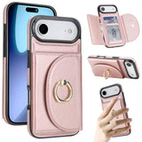 Ring Holder Card Bag Skin Feel Phone Case, For iPhone 17e / 16e, For iPhone 17 Pro Max, For iPhone 17 Pro, For iPhone 17, For iPhone Air, For iPhone 16 Pro Max, For iPhone 16 Pro, For iPhone 16 Plus