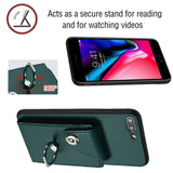 Organ Card Bag Ring Holder Phone Case with Long Lanyard, For iPhone 8 Plus / 7 Plus