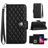 Rhombic Texture Flip Leather Phone Case with Lanyard, For iPhone 14 Pro Max, For iPhone SE 2022 / 2020 / 8 / 7, For iPhone 13 Pro Max, For iPhone 13 Pro, For iPhone 13, For iPhone 12 / 12 Pro, For iPhone 12 Pro Max, For iPhone 11 Pro Max