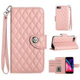 Rhombic Texture Flip Leather Phone Case with Lanyard, For iPhone 14 Pro Max, For iPhone SE 2022 / 2020 / 8 / 7, For iPhone 13 Pro Max, For iPhone 13 Pro, For iPhone 13, For iPhone 12 / 12 Pro, For iPhone 12 Pro Max, For iPhone 11 Pro Max