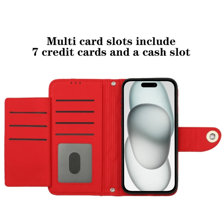 Rhombic Texture Flip Leather Phone Case with Lanyard, For iPhone 16, For iPhone 15 Pro Max, For iPhone 15 Pro, For iPhone 15 Plus, For iPhone 15, For iPhone 14 Plus, For iPhone 14, For iPhone 14 Pro