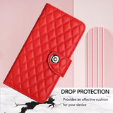 Rhombic Texture Flip Leather Phone Case with Lanyard, For iPhone 16, For iPhone 15 Pro Max, For iPhone 15 Pro, For iPhone 15 Plus, For iPhone 15, For iPhone 14 Plus, For iPhone 14, For iPhone 14 Pro